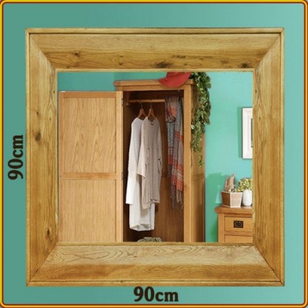 Rustic Oak : Tủ 7 Ngăn Kéo Và Gương 90 x 90cm